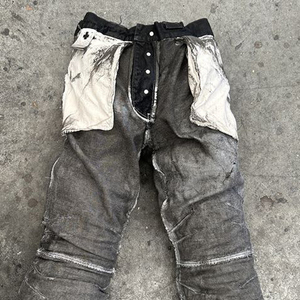 DiZNEW Jeans personalizzati produttore di Jeans da uomo di alta qualità nero vecchio mendicante Jeans svasati uomo - Product Image 6