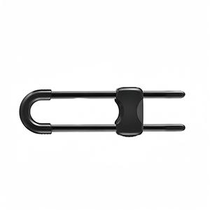 U-Shaped Child Safety Latch White Plastic Cabinet <b>Lock</b> Round Metal Handle Home Installation - Product Image 5