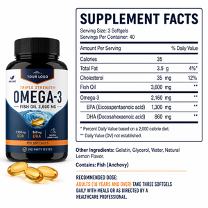 Capsule Softgel di Olio di Pesce OEM da 1000 mg Omega 3 EPA DHA 18/12 - Product Image 3
