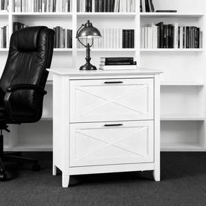Farmhouse Pure White Oak X Design Key West Archivador lateral con 2 cajones Muebles <span class=keywords><strong>de</strong></span> oficina <span class=keywords><strong>de</strong></span> la marca YF para el hogar y la Oficina - Product Image 2