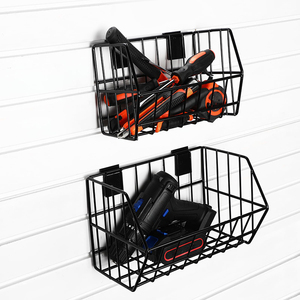 JH-Mech Home Cestas de Pared Fácil de Usar, Cestas de Almacenamiento de Alambre de Metal para Colgar en La Pared, Prácticas y Prácticas, 4 Uds.