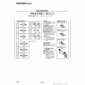วาล์วโซลินอยด์นิวเมติก SMC วาล์วควบคุม VQC2200N-51 - Product Image 1