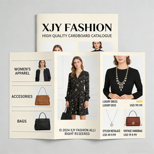 Catálogo de Cartón de Alta Calidad XJY Fashion, Folleto Plegable Impreso, Revista Reciclada - Product Image 4
