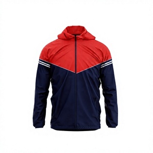 Chaqueta Deportiva Color Block para Hombre, con Capucha, Cierre de Cremallera, Estilo Deportivo, para Otoño, Exterior de Poliéster - Product Image 1