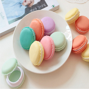 Macaron Mini Case Colorful Macaron Shape Containers Cute Macaron Gift Storage Box for Jewelry Candy Earbuds Pill Case Organizer