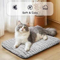 Tapis thermique auto-chauffant pour chat et chien, coussin en peluche doux pour animaux de compagnie, lavable avec housse amovible, fond antidérapant pour dormir en intérieur et en extérieur