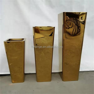 กระถางต้นไม้เหล็กทำมือสุดหรูทันสมัย สีโรสโกลด์ สำหรับปลูกต้นไม้ในบ้าน ตกแต่ง<span class=keywords><strong>สวน</strong></span>และบ้าน แจกันตั้งพื้นสำหรับทางเข้า - Product Image 3