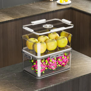 透明塑料收纳盒透明耐用冰箱塑料收纳盒 - Product Image 4