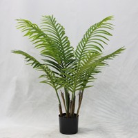 Plante de palmier Areca, plante en pot sur pied pour salon, grande plante artificielle d'intérieur, verdure artificielle, ornement décoratif de luxe léger