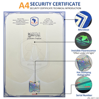 Diplôme Universitaire de Remise des Diplômes Personnalisé A4 avec Caractéristiques de Sécurité Holographiques et Impression Anti-Contrefaçon