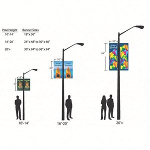 Professional Metal Fasteners Double Sided Street Advertising PVC Pole <b>Banner</b> Fast Delivery Outdoor Silk & Polyester Flags - Product Image 4