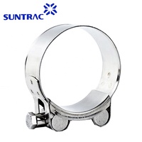 Super Heavy-Duty Single T Screw Solid Bolt Hose Clamp High Torque Performance Pouces Systèmes de mesure métriques