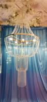 Luminaires de décoration de mariage Lampes de plafond Chaîne décorative Prix compétitif Lustres à led en cristal et plafonniers suspendus de luxe