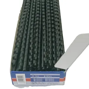 Ganghua mükemmel ciltleme 6mm-50mm 21 döngüler kitap PVC plastik ciltleme tarak, tarak bağlama halkası bağlayıcı