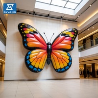 Papillon géant gonflable à suspendre au mur, décoration publicitaire gonflable pour événements et expositions