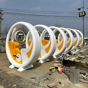 Vélo de jeu public extérieur en plastique pour enfants, équipement d'amusement interactif - Product Image 1