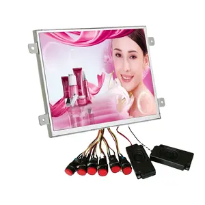 10.6inch open frame 1080P smart table monitors led push buttons switch advertising displays use in cars museum 111