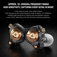Écouteurs intra-auriculaires KZ EDZ Type-C 3,5 mm, haute sensibilité 107 dB, bobine dynamique, faible distorsion, pour musique, jeux et monitoring audio