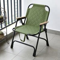 Chaise pliante de camping portable en acier au carbone pour la pêche et la plage