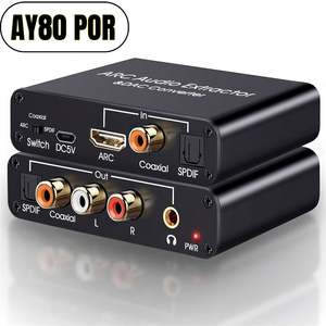 Extractor de Audio HDMI ARC de 192KHz, HDMI ARC a Coaxial Óptico Toslink Digital <span class=keywords><strong>SPDIF</strong></span>, Interruptor de Canal de Retorno de Audio Analógico AUX de 3.5mm - Product Image 4