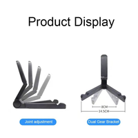 Support de téléphone portable de bureau portable, support de tablette réglable multifonctionnel pliable