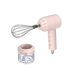 Wholesale Multifunctional Usb Charge Cake Egg Beater Electric Big Hand Mixer With Chopper