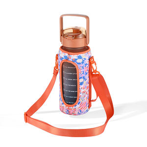 Bouteille d'eau de motivation 1 Gallon / 128oz avec marqueur de temps et paille, étanche sans BPA avec sac à motif - Product Image 6