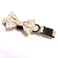 Ensemble de harnais pour chien de luxe au design original avec collier et laisse, à libération rapide, motif floral, en polyester