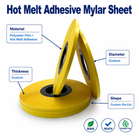 Feuille de Mylar adhésive thermofusible, joint d'espacement en film polyester personnalisé pour câble OEM