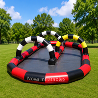 Piste de course gonflable commerciale NOVA pour karting / piste de balle Zorb pour enfants et adultes, jeux sportifs