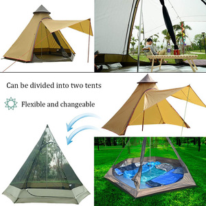 3-4 persone tenda di <span class=keywords><strong>Campeggio</strong></span> Tepee Tenda di Doppio Strato Esterno Indiani Teepee Tenda di Bell - Product Image 4