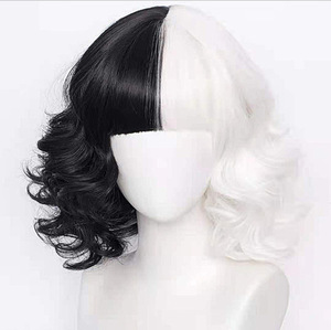 Costume de cosplay <span class=keywords><strong>Cruella</strong></span> De Vil noir et blanc, livraison directe pour Halloween - Product Image 6