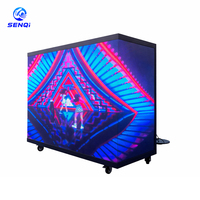 Comptoir de bar mobile LED, design portable, table d'affichage LED, économie d'énergie, haute résolution, table DJ LED P2.5 pour spectacles en direct