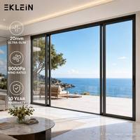 Porte coulissante manuelle silencieuse en aluminium et verre pour bureau à domicile, glissement fluide et silencieux