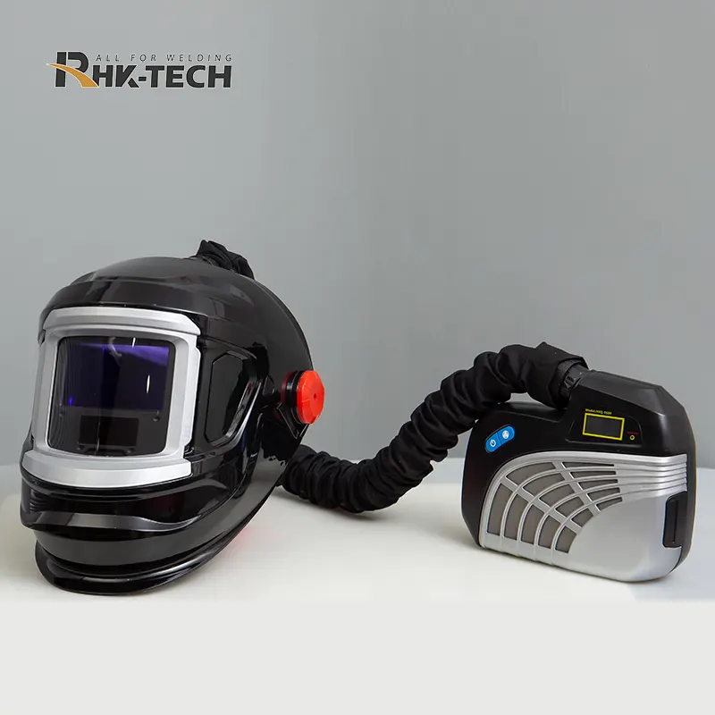 RHK TECH Masque de soudage automatique à énergie solaire avec filtre à air assombrissant pour voiture Casque respiratoire de soudage par ventilation