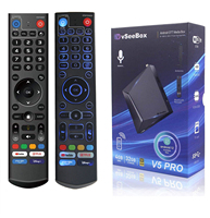 Remplacement de la télécommande vocale V3 Pro rétroéclairée pour VSeeBox V3/V2/V1/V5 Pro V1 Max V3 Plus WE 2USAT Elite Series Plastic