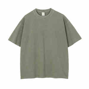 Camiseta de Gran Tamaño Personalizada al por Mayor, 100% Algodón, para Hombre, Lisa, con Estampado de Letras en Serigrafía - Product Image 4