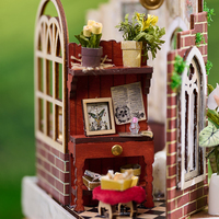 IIECREATE qualité bricolage Miniature maison Kit Architecture Mini jouet lumière accessoires Puzzle Miniature maison Kit Style modèle jouet