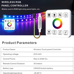 Guirlandes lumineuses LED en cuivre à effet d'eau courante WS2812B DC12-24V SPI avec mini contrôleur à distance, contrôle de l'arrêt de l'alimentation, indice de protection IP33, garantie 2 ans - Product Image 2