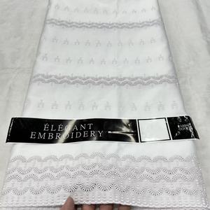 Tissu africain pour <span class=keywords><strong>homme</strong></span>, tissu en dentelle pour vêtement, couleur unie, 100% coton, tissu en dentelle nigérian - Product Image 6