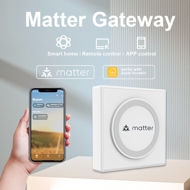 Smart Matter Gateway Multi-Mode Wired Matter Protocol Bridge for Smart Life Work with Tuya Zigbee Homekit SmartThings Smart Home