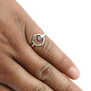 Envoûtant mignon 925 solide Sterling Labradorite pierres précieuses bijoux fins à la mode anneaux Antique cadeau pour les femmes en vrac - Product Image 3