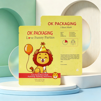 Sachets de masque facial à trois soudures latérales, pochettes d'emballage cosmétique personnalisées, sachets d'emballage pour masques faciaux, pochettes pour masques en feuille, vente en gros