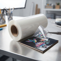 Kit de rouleaux de film PET AB UV DTF 30cm 42cm 60cm X100m, autocollant de transfert haute adhérence imperméable pour application multi-surfaces