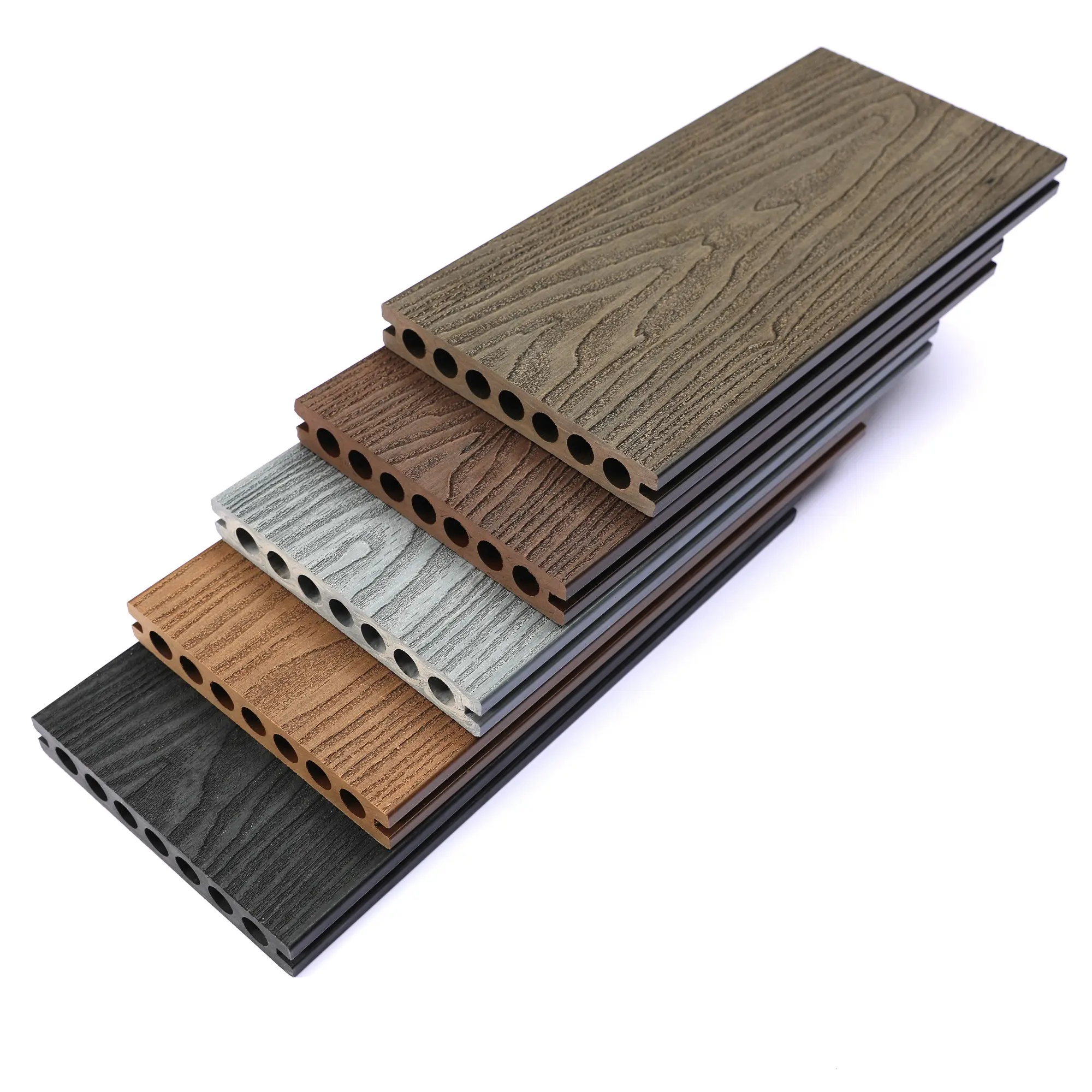 Parterre — échantillon de sol en bois composite pour randonnée, pièces de sol en bois ajouré et facile à nettoyer, utilisation à l'extérieur
