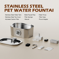 Achetez en gros : Fontaine à eau automatique pour animaux de compagnie en acier inoxydable 304, distributeur d'eau pour chats, fontaine à boire pour chiens, sans BPA, marque privée OEM ODM FG