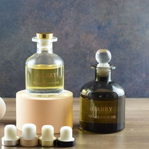 Bán buôn kính cho sậy khuếch tán chai <span class=keywords><strong>50ml</strong></span> 100ml 150ml 200ml nhà treo phòng hương thơm nước hoa màu đen rỗng nút chai niêm phong carton - Product Image 1