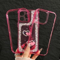 Étuis de téléphone à paillettes de diamant pour iPhone 17 16 15 Pro Max antichoc fantaisie housses de téléphone portable Fundas Para Celulares