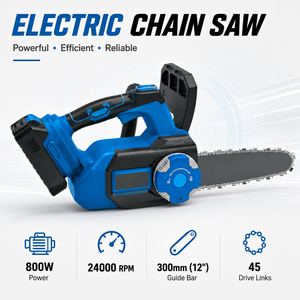 Sierra de cadena eléctrica sin escobillas de 800W y 12 pulgadas, herramienta sin accesorios con bloqueo de seguridad, compatible con la plataforma de baterías <span class=keywords><strong>Makita</strong></span>, <span class=keywords><strong>cortadora</strong></span> de <span class=keywords><strong>madera</strong></span> - Product Image 2