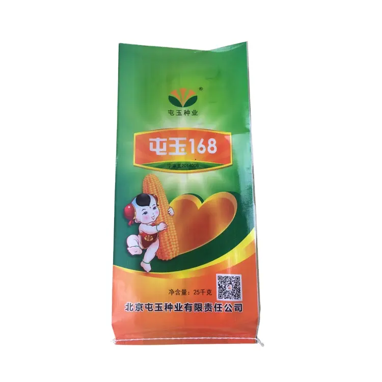 China agricultural pp woven sack 25kg polypropylene corn silage packaging bags,20kg 50kg pp corn flour bag